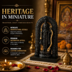 Kart Bazaar Shree Ram Lalla Ayodhya Mandir Murti | Premium Black & Gold Resin Lord Rama Statue Showpiece for Car Dashboard, Home Pooja Mandir, Living Room Office Decor & Spiritual Gifting - Image 7