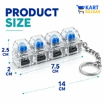 Kart Bazaar Keyboard Keychain with LED Light | Mechanical Switch Fidget Toy Keychain | Clicky Stress Relief Toy | RGB Light Up Key Chain | Gift for Gamers Boys Girls Men Women | Mini Keyboard Fidget Keyring - Image 2