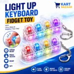 Kart Bazaar Keyboard Keychain with LED Light | Mechanical Switch Fidget Toy Keychain | Clicky Stress Relief Toy | RGB Light Up Key Chain | Gift for Gamers Boys Girls Men Women | Mini Keyboard Fidget Keyring - Image 3
