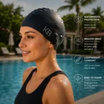 Kart Bazaar Swimming Cap for Women & Men – Waterproof Silicone, Stretchable & Quick-Dry Swim Cap for Long Hair | Ear & Chlorine Protection Pool Cap - Image 3
