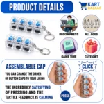 Kart Bazaar Keyboard Keychain with LED Light | Mechanical Switch Fidget Toy Keychain | Clicky Stress Relief Toy | RGB Light Up Key Chain | Gift for Gamers Boys Girls Men Women | Mini Keyboard Fidget Keyring - Image 4