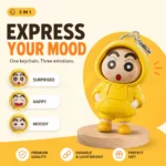 Kart Bazaar Cute Cartoon Keychain with Face Changing Expressions 3 in 1 Kawaii Anime Figure Keyring for Girls Boys & Kids | Funny Mood Changing Doll Keychain for Bags, School Bag, Car Keys & Phone | Compact Quirky Charm - Image 2