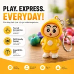 Kart Bazaar Cute Cartoon Keychain with Face Changing Expressions 3 in 1 Kawaii Anime Figure Keyring for Girls Boys & Kids | Funny Mood Changing Doll Keychain for Bags, School Bag, Car Keys & Phone | Compact Quirky Charm - Image 5