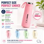 Kart Bazaar NICE Water Bottle 300ml Insulated Vacuum Flask - Leak-Proof Water Bottle with Strap for Hot & Cold Drinks for Kids & Girls (Assorted Colors) - Image 5