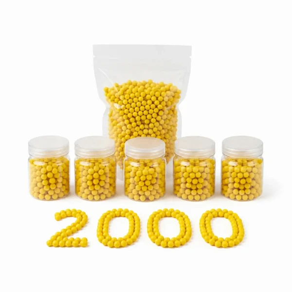 2000 PCS 6mm BB Bullets for Toy Guns, Premium Plastic BB Ammo, High Precision Smooth Polished BB Pellets, Durable Lightweight Ammunition for BB Guns, Target Practice & Outdoor Shooting