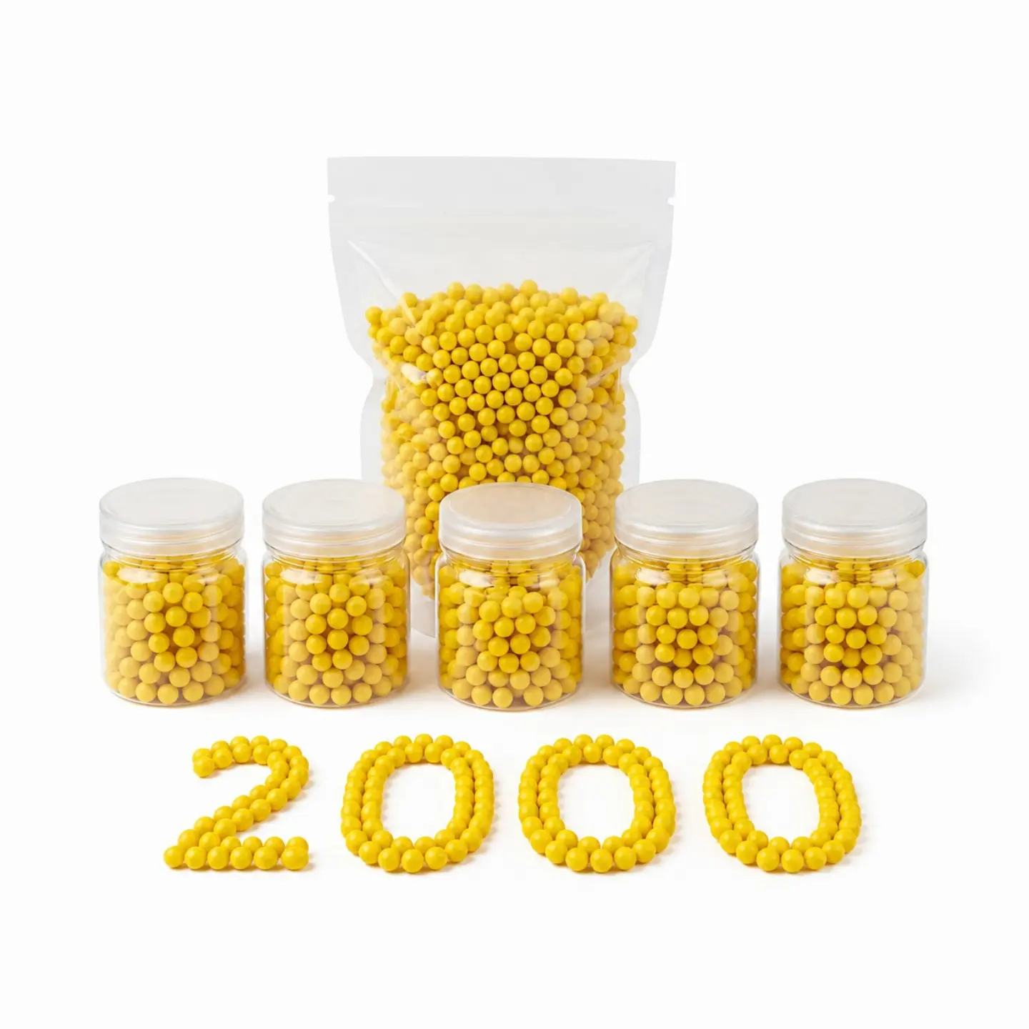 bb Bullets 1 2000 PCS 6mm BB Bullets for Toy Guns, Premium Plastic BB Ammo, High Precision Smooth Polished BB Pellets, Durable Lightweight Ammunition for BB Guns, Target Practice & Outdoor Shooting - Image 1