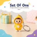 Kart Bazaar Cute Cartoon Keychain with Face Changing Expressions 3 in 1 Kawaii Anime Figure Keyring for Girls Boys & Kids | Funny Mood Changing Doll Keychain for Bags, School Bag, Car Keys & Phone | Compact Quirky Charm - Image 6