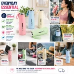 Kart Bazaar NICE Water Bottle 300ml Insulated Vacuum Flask - Leak-Proof Water Bottle with Strap for Hot & Cold Drinks for Kids & Girls (Assorted Colors) - Image 7