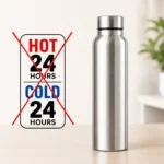 Kart Bazaar Stainless Steel Water Bottle 1 Litre | Leak Proof | BPA Free | Food Grade 304 Steel | Wide Mouth | 1000 ml Silver Water Bottle for Men Women Kids - Image 4