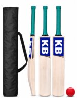 Kart Bazaar Poplar Willow Cricket Bat Full Size for Tennis Ball | Lightweight Wooden Bat for Adults Men & Boys | Natural Wood Cricket Bat for Hard Tennis Ball, Gully Cricket & Practice | Short Handle, Premium Grade