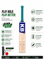 Kart Bazaar Poplar Willow Cricket Bat Full Size for Tennis Ball | Lightweight Wooden Bat for Adults Men & Boys | Natural Wood Cricket Bat for Hard Tennis Ball, Gully Cricket & Practice | Short Handle, Premium Grade - Image 4
