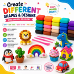 Kart Bazaar 24 Colors Air Dry Clay Modeling Kit for Kids & Adults – Soft Non-Toxic DIY Craft Clay Set with Sculpting Tools, Easy to Shape & No bake - Image 5