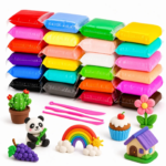 Kart Bazaar 24 Colors Air Dry Clay Modeling Kit for Kids & Adults – Soft Non-Toxic DIY Craft Clay Set with Sculpting Tools, Easy to Shape & No bake