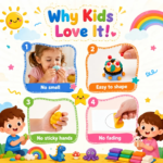 Kart Bazaar 24 Colors Air Dry Clay Modeling Kit for Kids & Adults – Soft Non-Toxic DIY Craft Clay Set with Sculpting Tools, Easy to Shape & No bake - Image 2