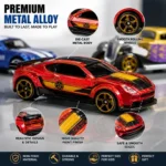 Premium Die-Cast Metal Alloy Toy Cars Set for Kids | Mini Pull Back Racing Cars Collection | Durable Metal Body, Smooth Rolling Wheels, Assorted Sports, Classic & Racing Vehicles Set of 1 - Image 3