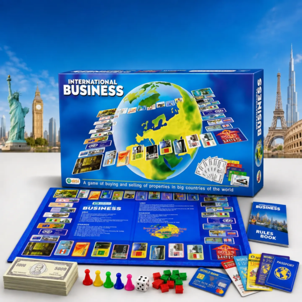 International Business Board Game | Global Property Trading Game for Family | Buy Sell & Trade Famous World Cities | Educational Board Game for Kids & Adults | 2-6 Players | Ages 5+