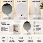 Custom LED Magic Mirror Photo Frame with Warm Light | Personalized Round Photo Display Lamp | USB Powered Mirror Lamp | Unique Gift for Couples, Anniversary, Birthday & Home Décor - Image 3