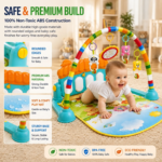 Kick & Play Musical Baby Gym Activity Play Mat with Piano Keyboard, Hanging Toys, Mirror & Soft Play Mat | Sensory Development Gym for Newborn Babies (0-24 Months) - Image 5