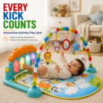 Kick & Play Musical Baby Gym Activity Play Mat with Piano Keyboard, Hanging Toys, Mirror & Soft Play Mat | Sensory Development Gym for Newborn Babies (0-24 Months) - Image 4