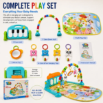 Kick & Play Musical Baby Gym Activity Play Mat with Piano Keyboard, Hanging Toys, Mirror & Soft Play Mat | Sensory Development Gym for Newborn Babies (0-24 Months) - Image 7