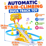 Automatic Stair Climbing Duck Slide Toy with Music & LED Lights | Electric Duck Climbing Track Toy | Educational Toy for Toddlers - Image 2
