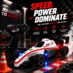 RC Formula Racing Car for Kids | Rechargeable Remote Control F1 Car with Mist Spray, LED Lights, USB Charging & Full Function Steering - Image 8