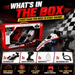 RC Formula Racing Car for Kids | Rechargeable Remote Control F1 Car with Mist Spray, LED Lights, USB Charging & Full Function Steering - Image 9