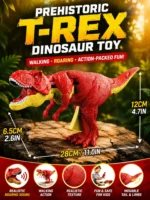 T-Rex Dinosaur Toy for Kids | Roaring & Light-Up Dinosaur with Button-Activated Sound and Flashing Lights | Realistic Prehistoric Action Toy - Image 2
