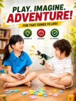 T-Rex Dinosaur Toy for Kids | Roaring & Light-Up Dinosaur with Button-Activated Sound and Flashing Lights | Realistic Prehistoric Action Toy - Image 6