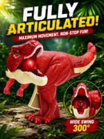 T-Rex Dinosaur Toy for Kids | Roaring & Light-Up Dinosaur with Button-Activated Sound and Flashing Lights | Realistic Prehistoric Action Toy - Image 5