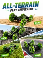 360° Gesture-Controlled Stunt RC Car | All-Terrain Remote Control Car with 360° Spinning, Sideways Driving, LED Lights, Music & Spray Effect | Rechargeable Toy Car for Kids - Image 5
